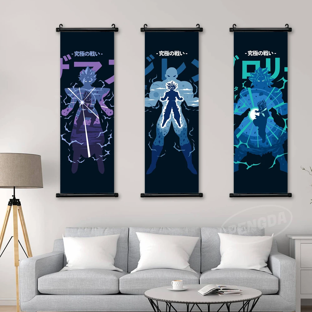 

Настенное искусство супер сайян Холст Аниме картины Драконий жемчуг картина Вегета IV Печатный постер Гоку Висячие свитки украшение для дом...