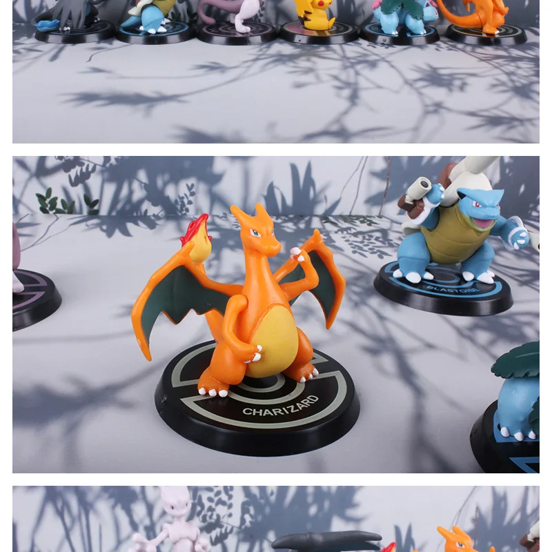 Аниме Покемон Пикачу Бульбазавр чармандер Сквиртл Mewtwo Charizard ПВХ фигурка