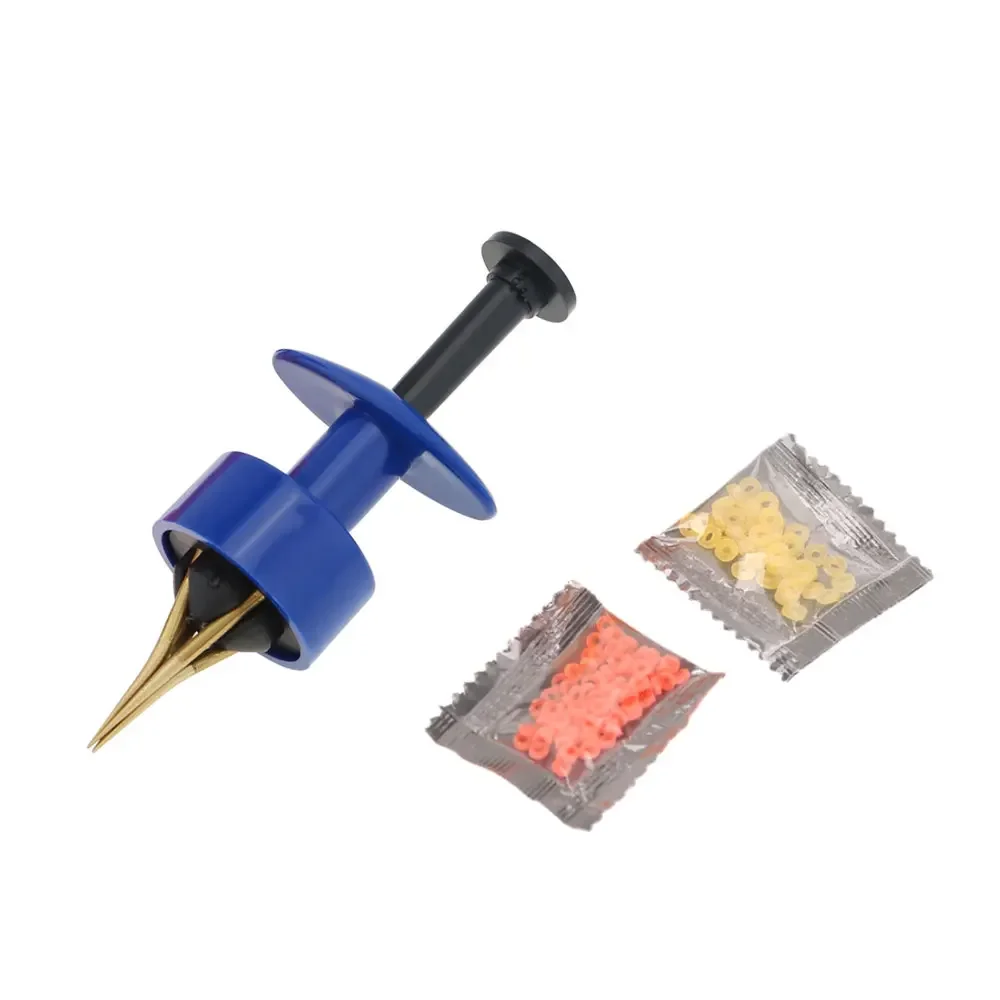 

1 шт., металлическое устройство для кормления красных червей-резиновая лента для пирсинга дождевых червей, устройство для крепления красных червей, устройство для крепления рыболовных снастей