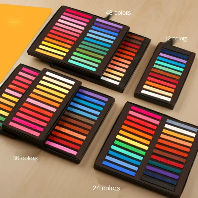 

12/24/36/48 Colors Painting Crayons Soft Dry Pastel Set Art Drawing Set Chalk Color Crayon Brush Stationery for Students New