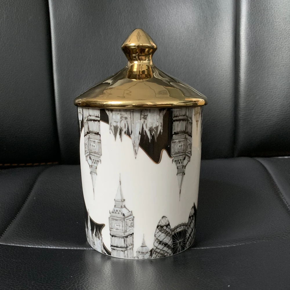 

Большая башня Элизабет в стиле Всемирной архитектуры, Женский держатель с золотой крышкой, домашний декор, подсвечник, коробка для хранения