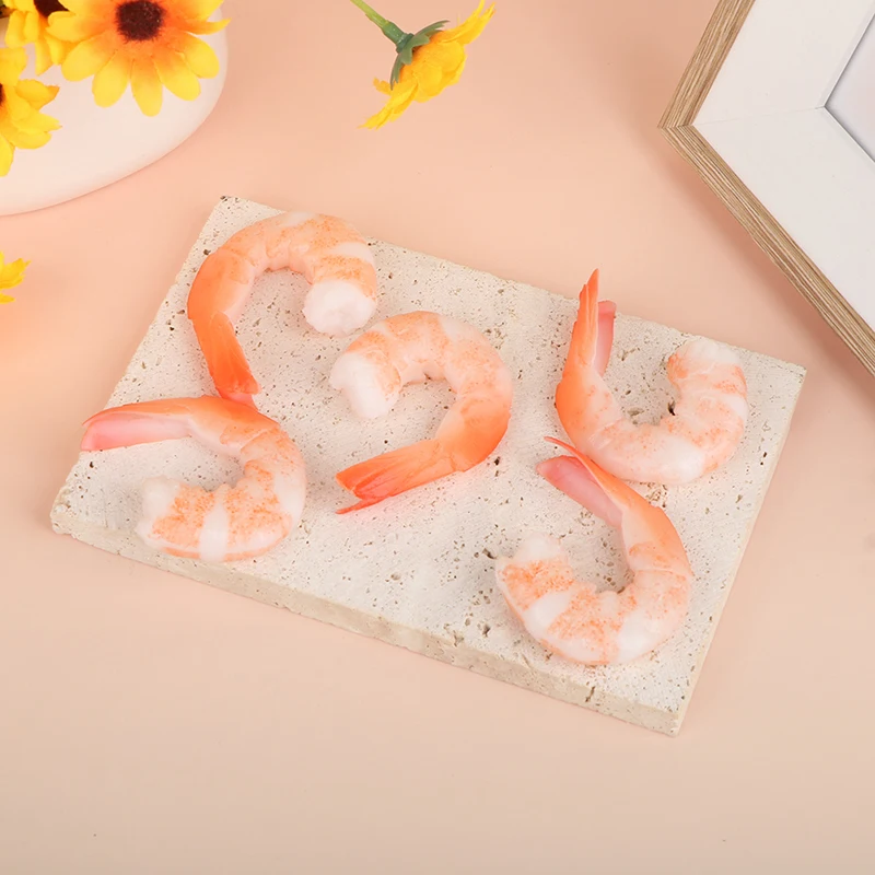

5Pcs/Pack Simulation Shrimp Model High Imitation Shrimp Shooting Prop Photo Props PVC Shrimp kitchen toys miniature accessories
