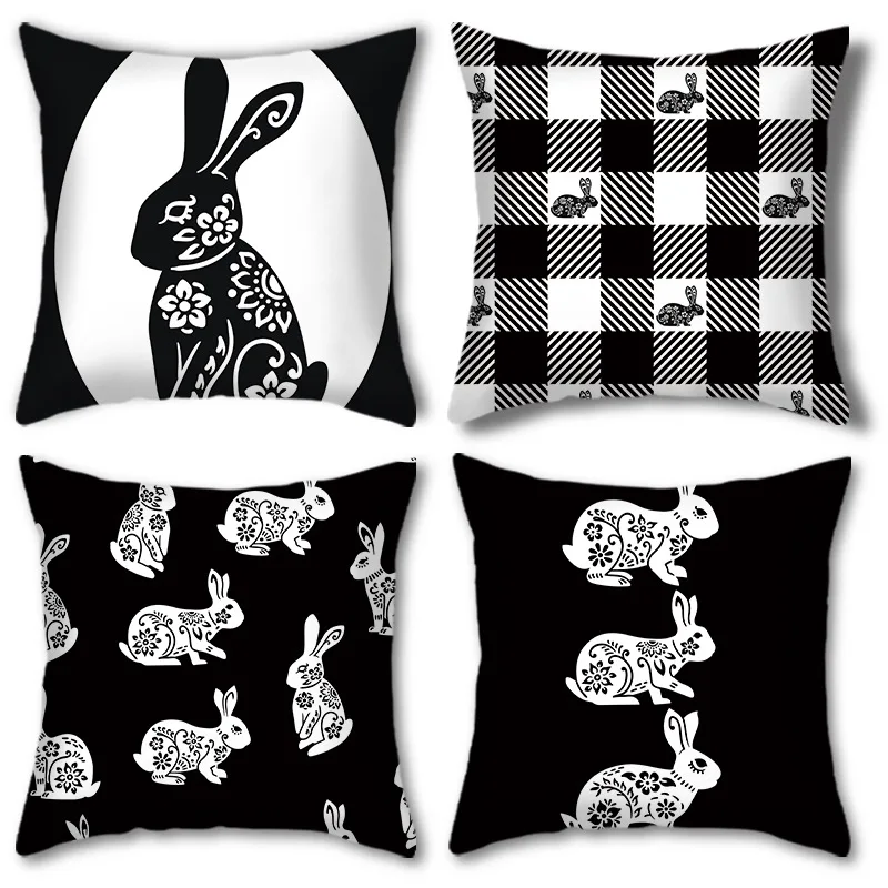 

Easter Decor Pillowcases 45x45cm Linen Pillow Cover Easter Decorations Favors Pillows Cushion Cover Easter Bunny Eggs Pillowcase