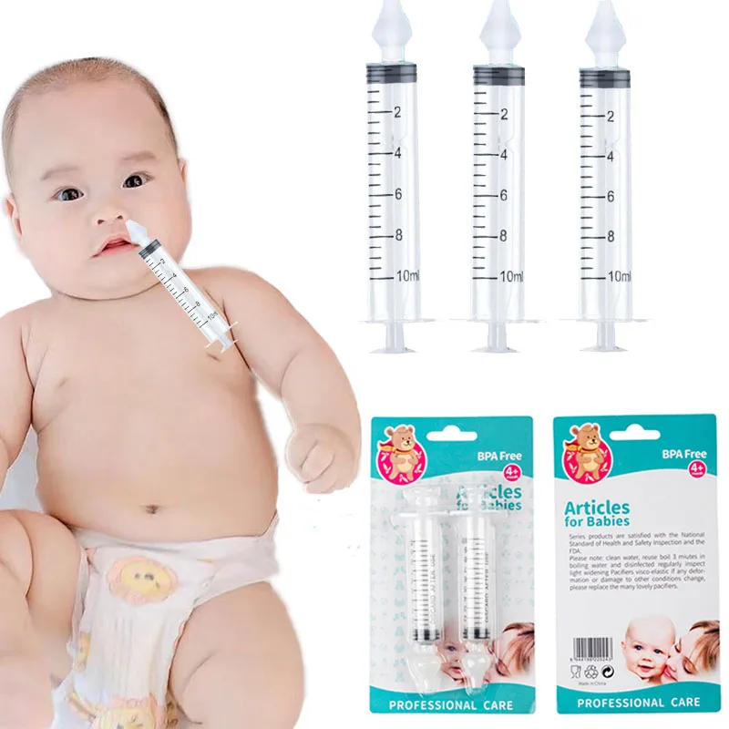 

2Pcs 10ML Baby Nose Clean Needle Tube Infant Baby Care Nasal Aspirator Cleaner Baby Rhinitis Nasal Washer Baby Nasal Irrigator