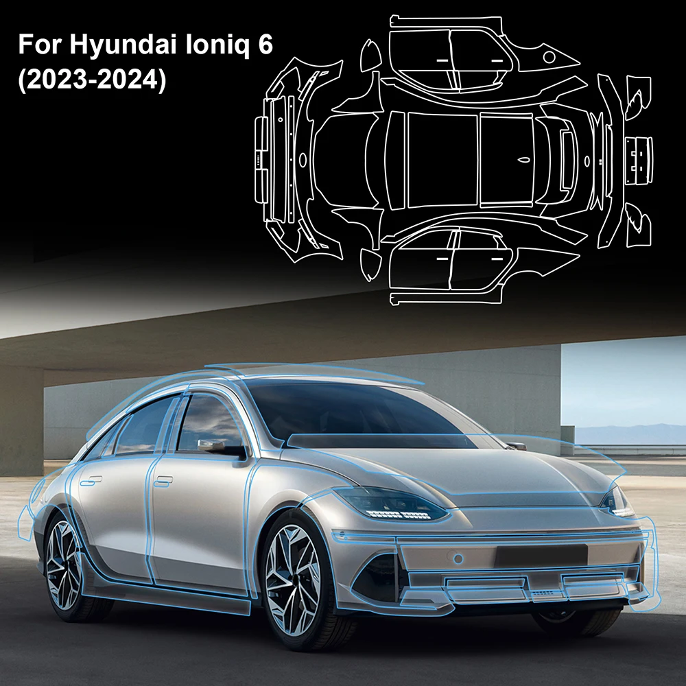 KUNGKIC для Hyundai Ioniq 6 2023 2024 предварительно вырезанная наклейка на кузов автомобиля
