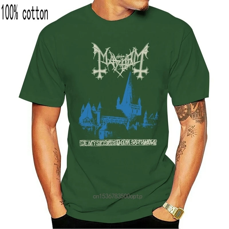 

Man Clothing Mayhem De Mysteriis Shirt S M L XL XXL Black Metal T-Shirt Official Band Tshirt