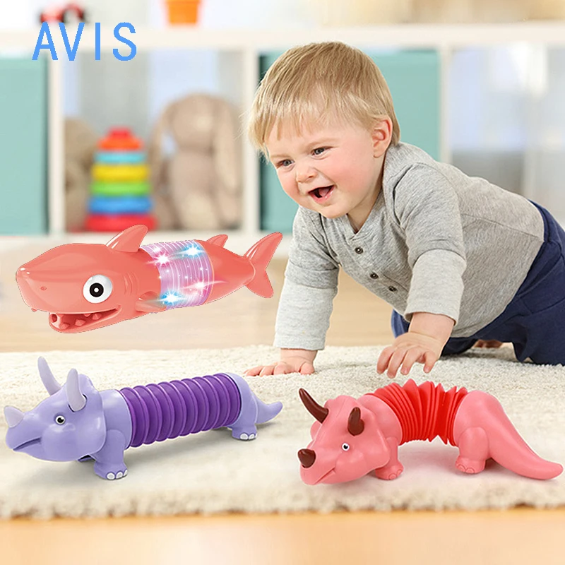 

Антистресс-игрушки AVIS Pop, 4 шт., детские игрушки для аутизма, сенсорные крокодилы, динозавры, акулы для детской вечевечерние, сувениры