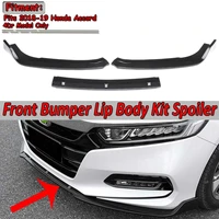 3 pcs designed car front bumper splitter lip spoiler deflector lips diffuser body kits for honda for accord 4dr model 2018 2019