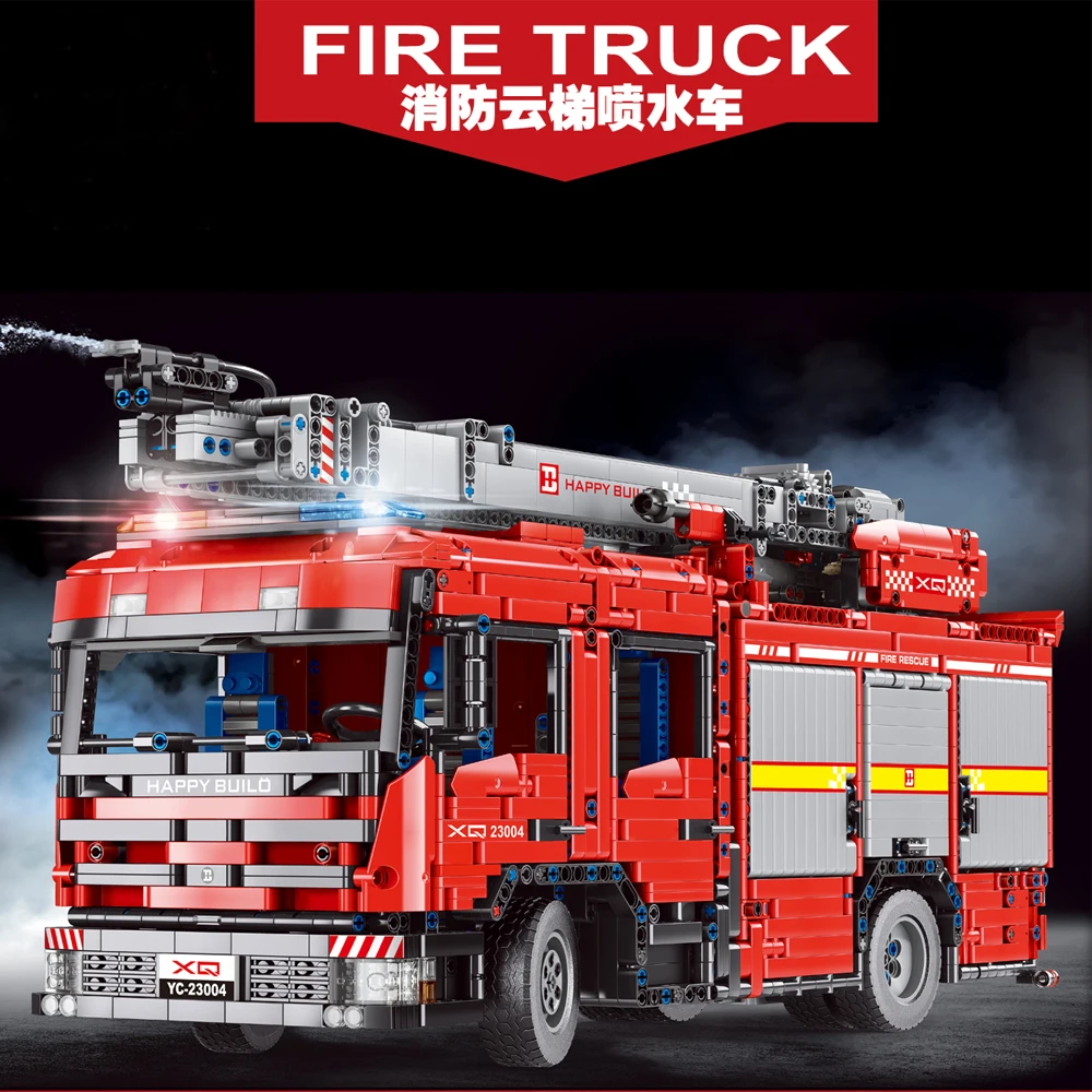 

Creative Expert High-tech Fire Truck Emergency Vehicle Engineering Car 5133pcs Moc Bricks Technical Model Building Blocks Toys