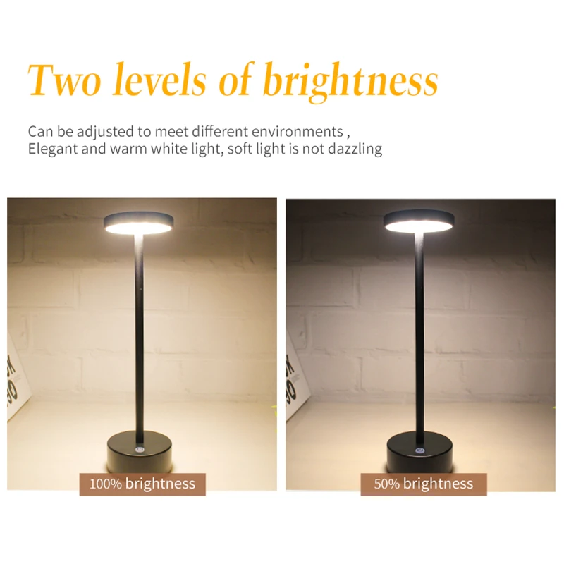 Светодиодная Водонепроницаемая перезаряжаемая настольная лампа из