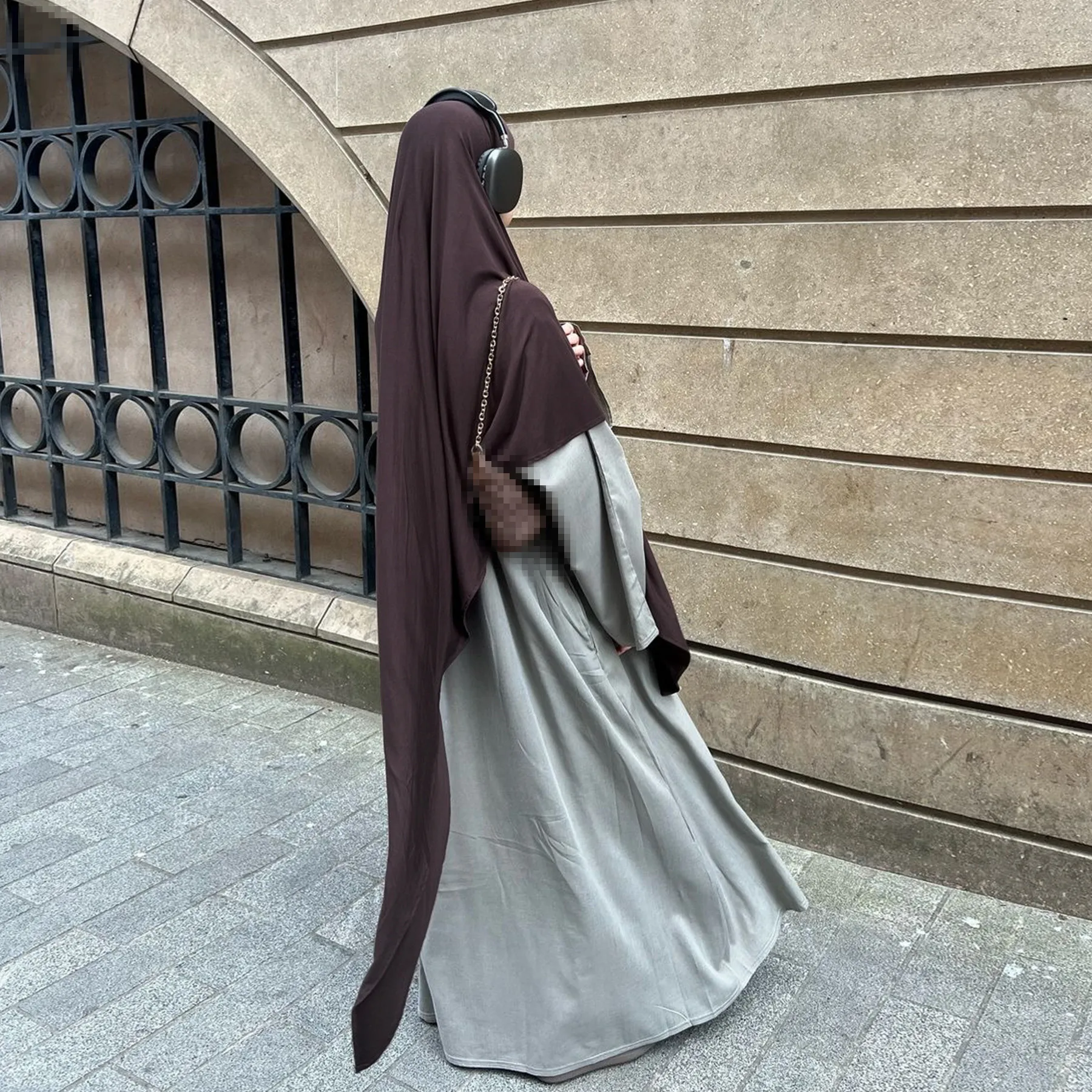 Мусульманский длинный химар Рамадан Формальная молитвенная одежда Хиджаб