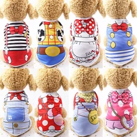 cute cartoon dog clothes for small dog summer chihuahua dog shirt puppy vest french bulldog dog costume pet clothes dog supplies
