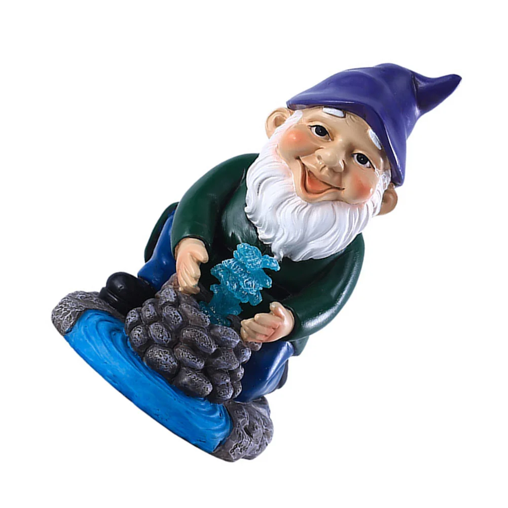 

Садовая Статуэтка Gnome на солнечной батарее, Уличные светодиодные фигурки, карликовая искусственная скульптура, легкая s статуэтка, сказочны...