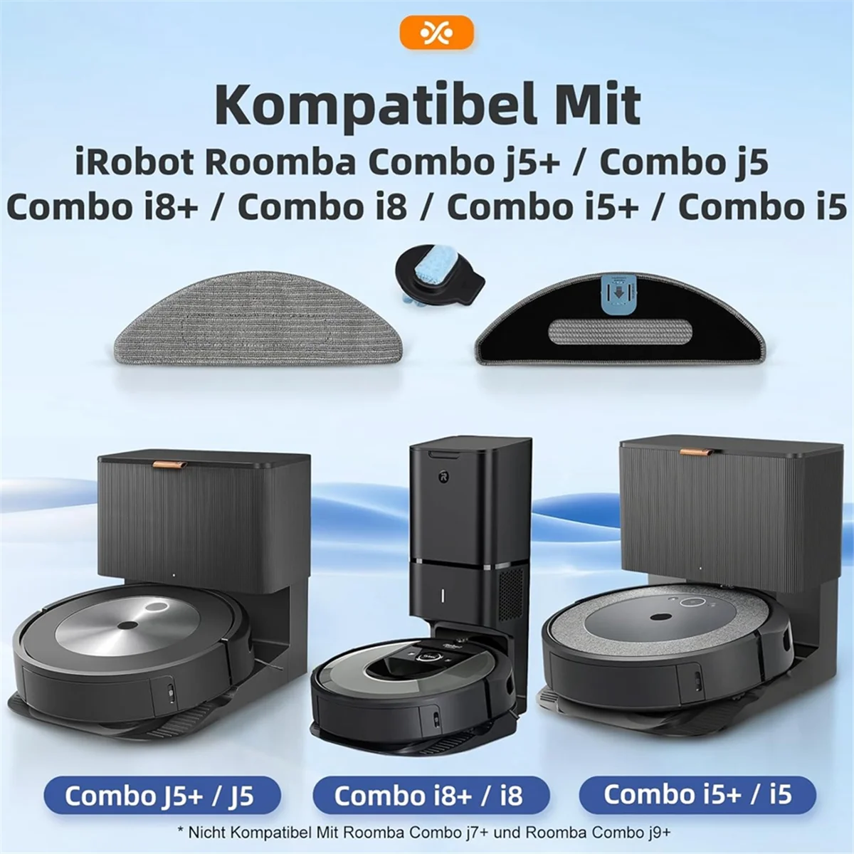 Моющиеся швабры для iRobot Roomba I8 + / Combo J5 I5 Autom