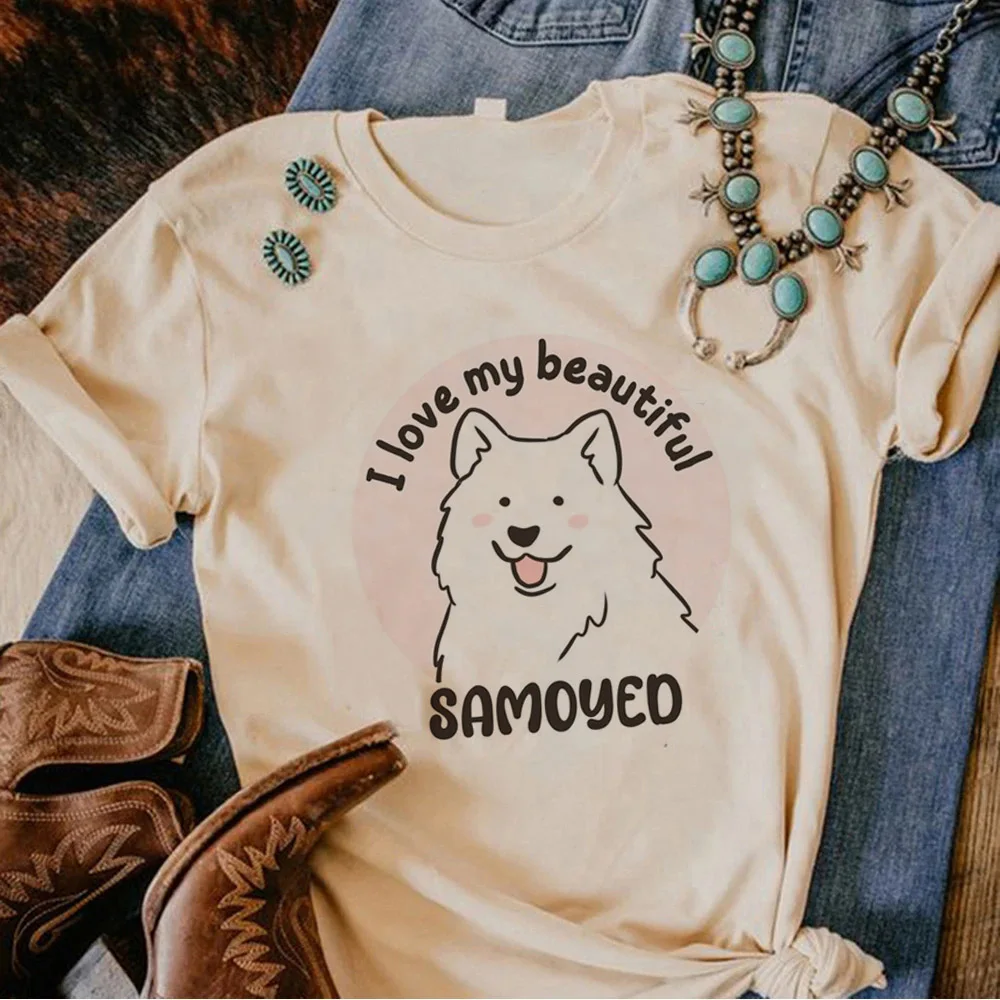 Футболка Samoyed женская футболка аниме Y2K в стиле 1920-х с забавной мангой