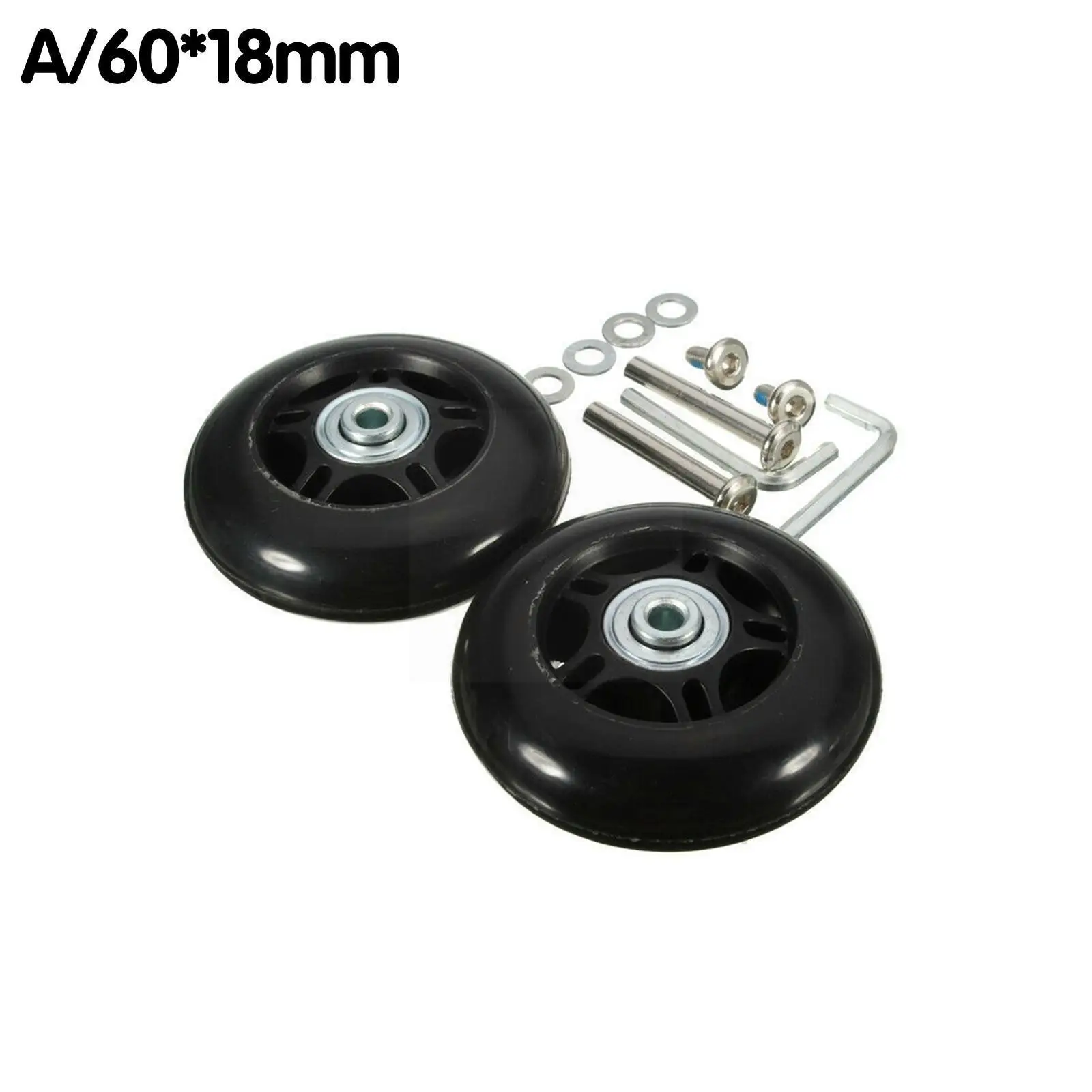 

Luggage Rubber Replacement Wheel Kits Silent Swivel Caster Swivel Wheels Rotation Repair Casters For 18-26 Inch Suitcase Be H8f7