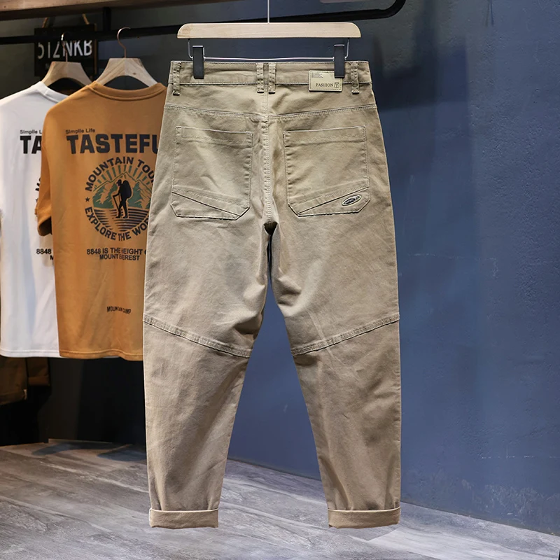 Мужские мешковатые брюки шаровары темно-синего цвета свободные Стрейчевые