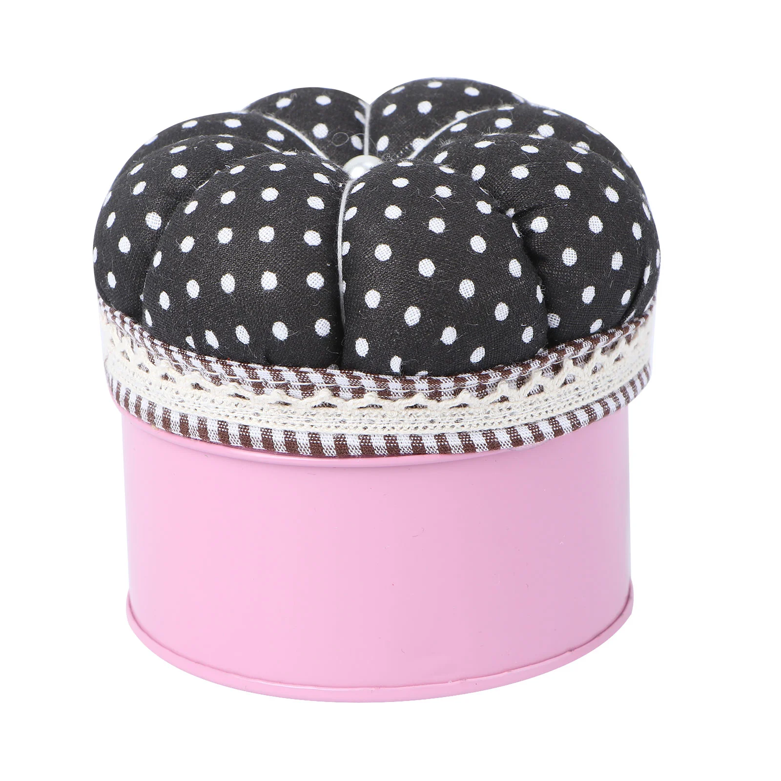 

Tinplate Can Thread Box Container Portable Pumpkin 1pc Storage Can