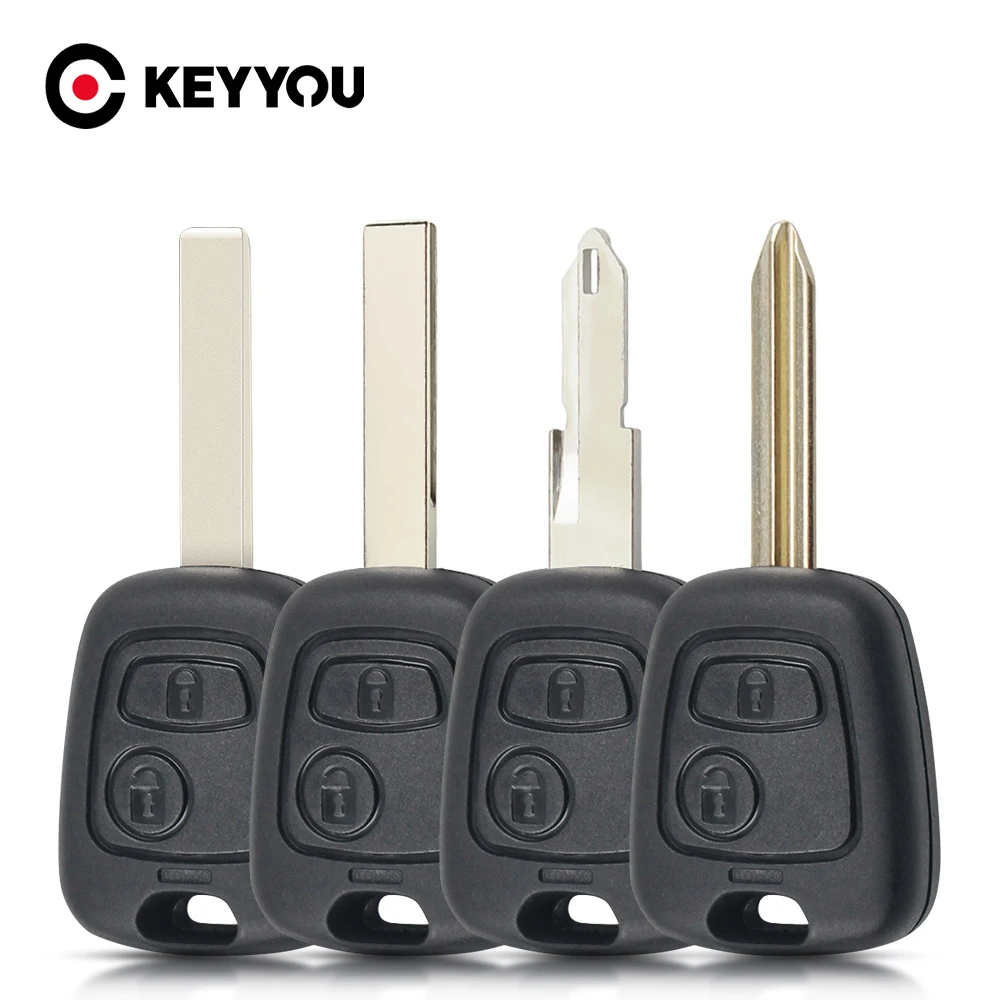 

KEYYOU 20X Transponder Car Key Shell Fob Case For Peugeot 106 107 307 207 306 406 For Citroen C2 C3 C4 SX9 NE73 NE72 VA2 HU83