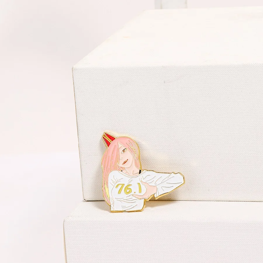 

Аниме бензопила мужские силовые металлические значки на булавке креативная брошь из сплава ювелирные изделия аксессуары