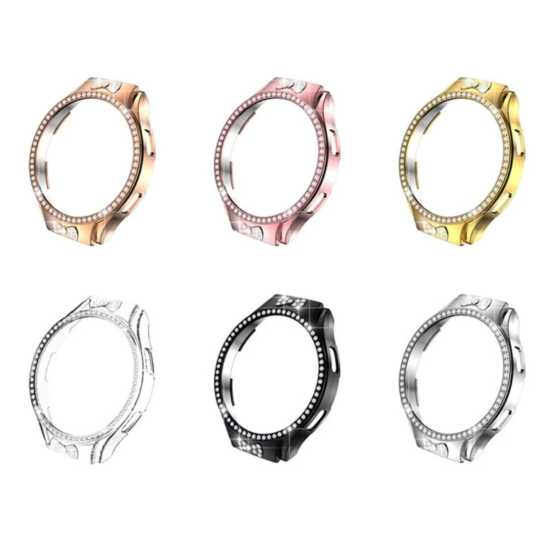 

Watch Frame Bumper Smartwatch Crystal Diamond Housing Wristwatch Bezel Ring for Galaxy-watch 4 Protective Case-