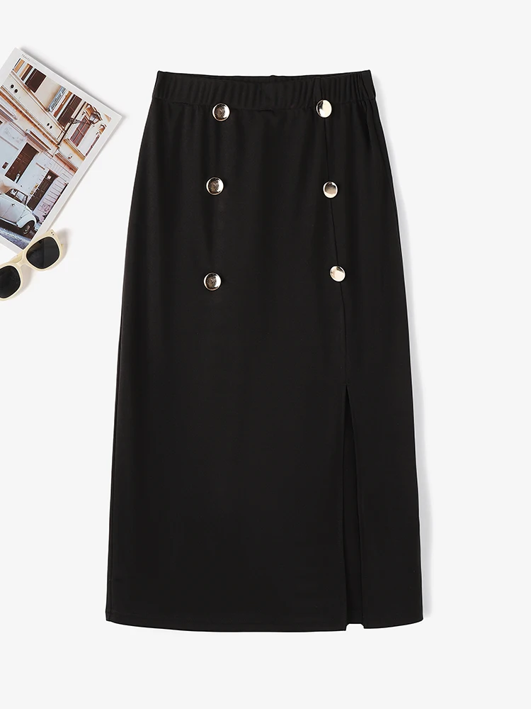 VONDA женские вечерние юбки 2024 повседневные элегантные макси-юбки с разрезом