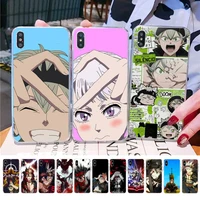 maiyaca black clover anime asta phone case for iphone 11 12 13 mini pro xs max 8 7 6 6s plus x 5s se 2020 xr case