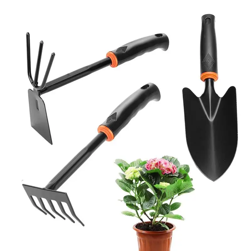 

Garden Shovels For Planting 3 Pcs Iron Shovel Rake Set For Garden Planting Rustproof Integrated Gardening Tools With Comfortable