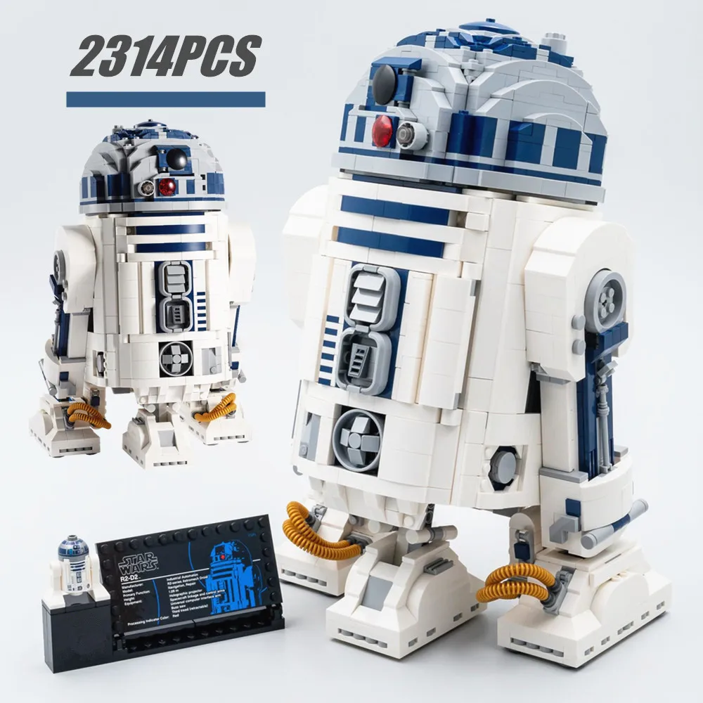 

NEW 2314PCS Robot Stars Space Wars R2d2 Bb8 Model R2-d2 Figures Fit 75308 Building Block Bricks Boy Birthday Gift Toy Kid 75308