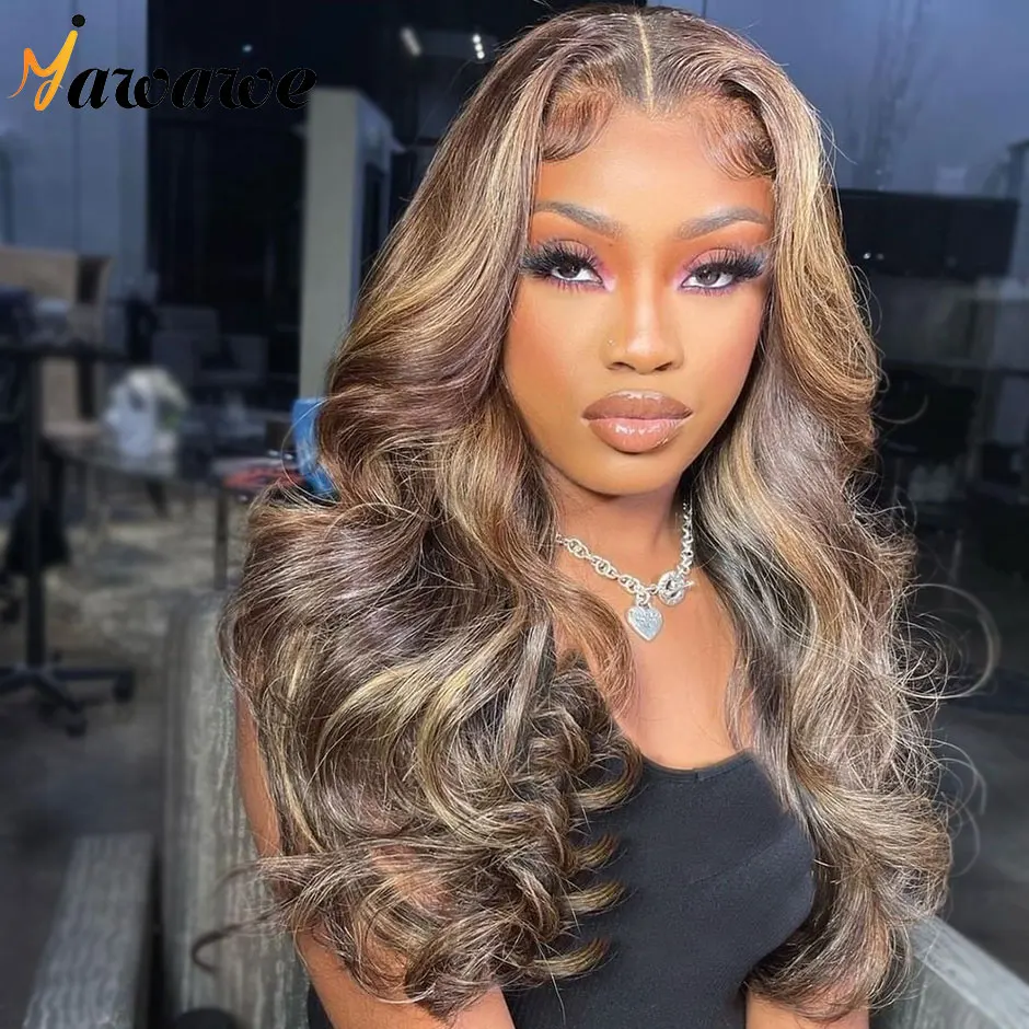 Парик Yawawe из натуральных волос без клея с перехлёстом эффектом омбре