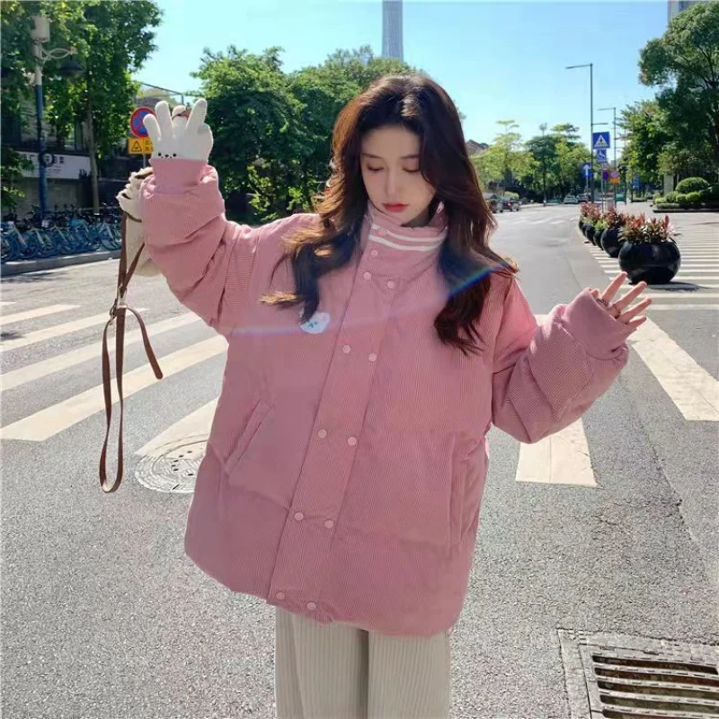 Winter Women's Cold Coat Parkas Jackets Super Hot Coats Corduroy Cotton Padded Jacket  Womens Winter Clothing 2022 Fashion