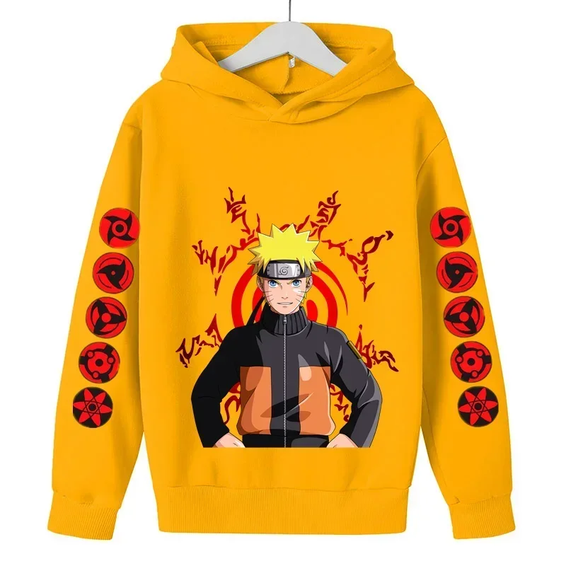 Детская толстовка с капюшоном Наруто модное повседневное Свободное пальто для