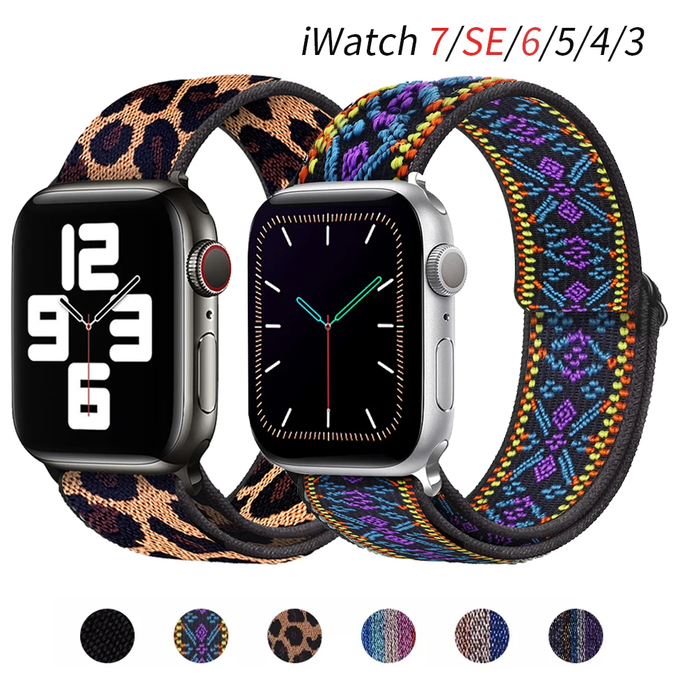 

Ремешок нейлоновый для Apple Watch Band 44 мм 40 мм 45 мм 41 мм 42 мм 38 мм