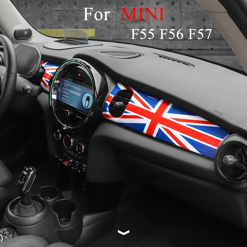 

Car Dashboard Sticker Center Control Panel Decorative Cover For BMW MINI 2022 ONE Cooper JCW F55 F56 F57 Car Modification Shell