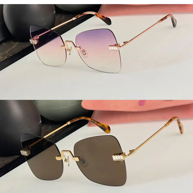 

2023 солнцезащитные очки для женщин и мужчин безободковые фотообои искусственный материал супер твердость подходит для лета и так далее