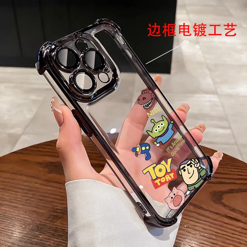 Cartoon Toy Story Phone Case For Samsung S24 S23 S22 S21 S20 FE Note20 Plus Ultra Lite 5G Shockproof Clear Armor Cover