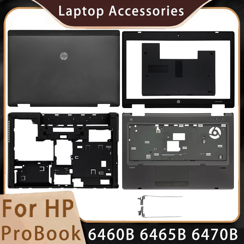 

Чехол для ноутбука HP ProBook 6460B 6465B 6470B, запасные аксессуары для ноутбука, задняя крышка ЖК-дисплея/Передняя панель/Упор для рук/нижняя часть/петли, черный