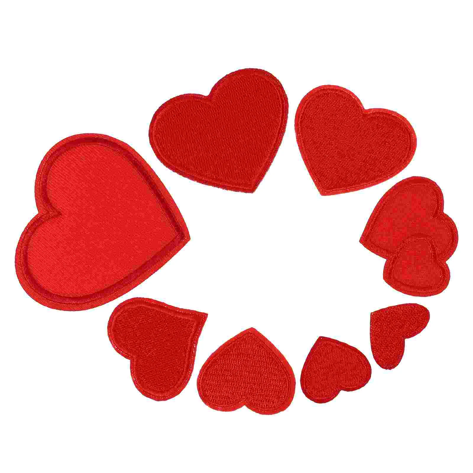 

Patches Heart Iron Patch Applique Embroidered Sew Clothes Red Shaped Clothing Diy Appliques Repair Sewing Decoration Love
