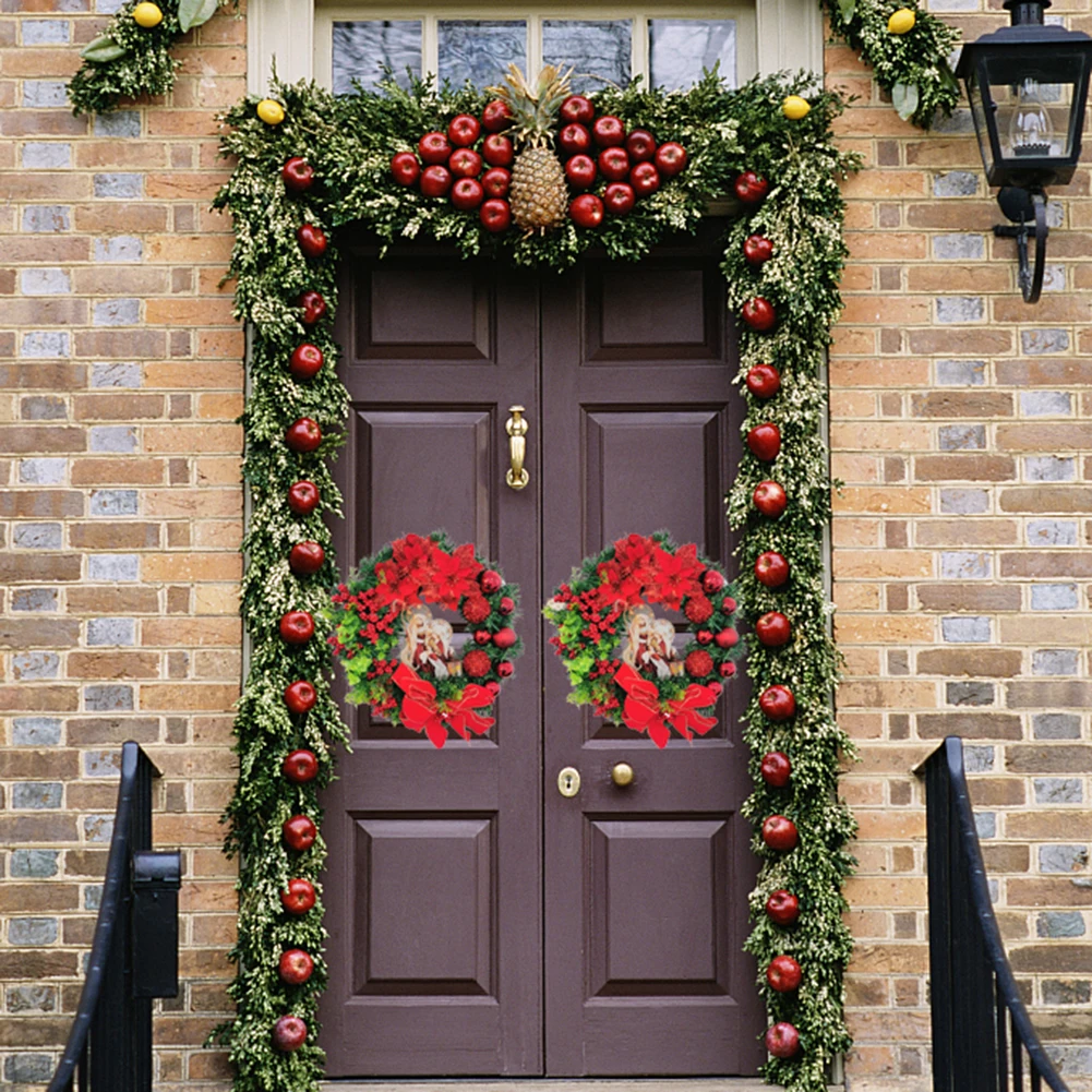 

Рождественская гирлянда для дверей, подвесная гирлянда с изображением Иисуса, идеальный орнамент для свадебной сцены, офиса