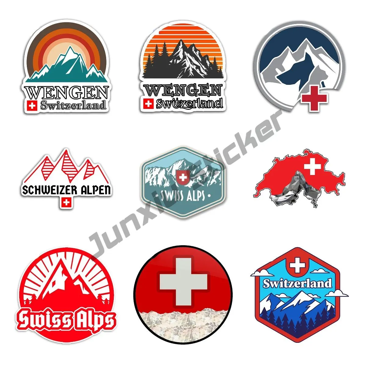 

Швейцарские Альпы, Швейцария, Швейцарский флаг, наклейка на автомобиль, наклейка, горные приключения, лыжные приключения, сувенирная наклейка