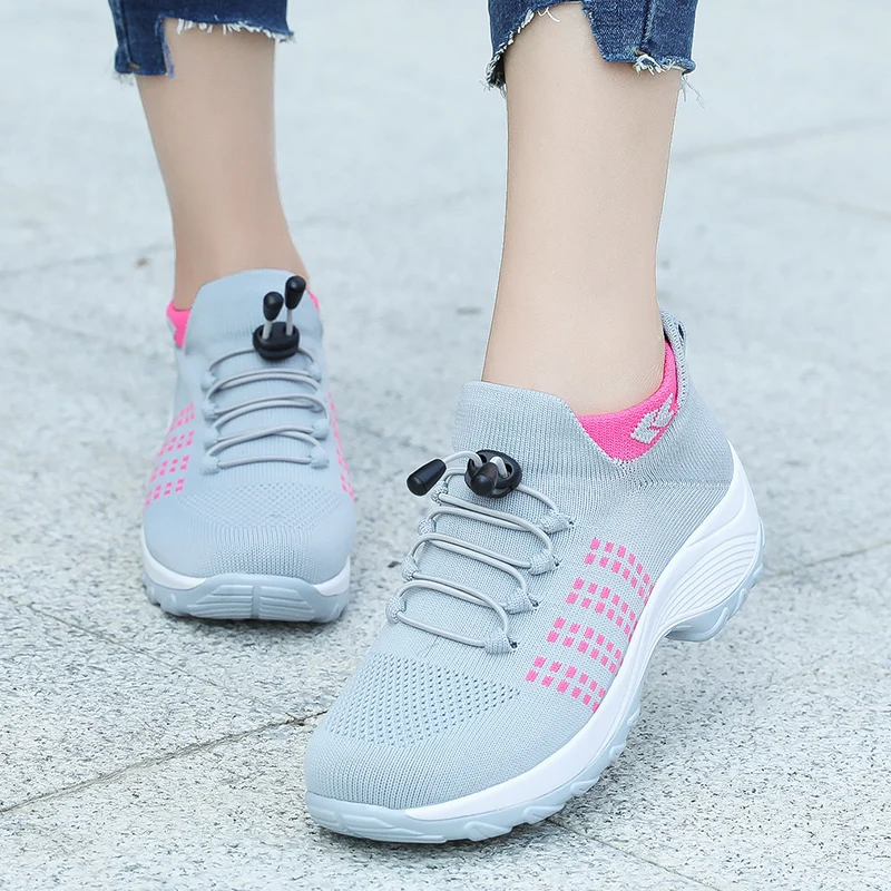 Women Casual Sneakers Fashionable Vulcanize Shoes Platform Spring Running Sport Sneakers Breathable Tennis
