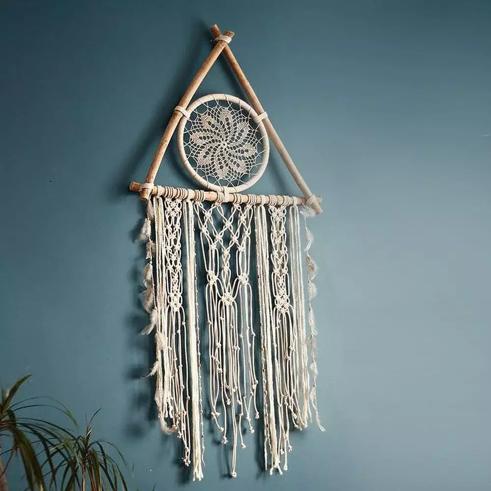 

Macrame Wall Hanging Boho Home Decor Wall Tapestry Christmas Room Decoration Apartment Bedroom Living Room Baby Nursery Gift