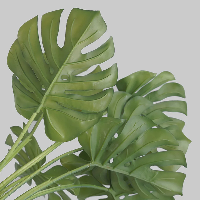 

Artificial Simulation Plastic Green Monstera Tropical Potted Home Living Room Bedroom Balcony Garden Fake Flower Decoration