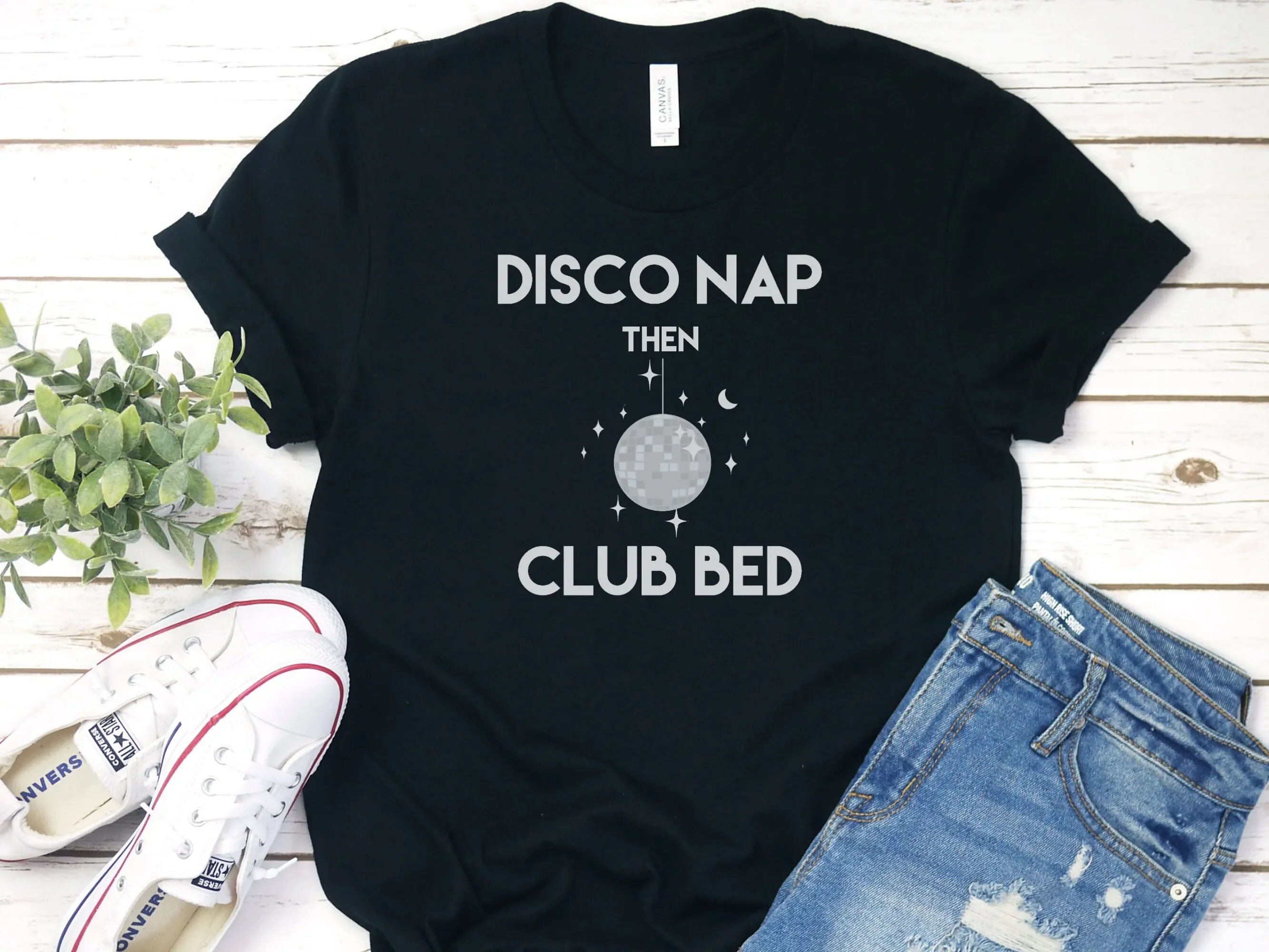 Дискотека ворс затем Клубная кровать футболка Забавный подарок для сна королевы