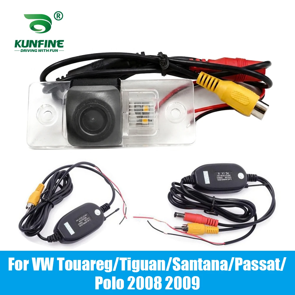 Фото Камера заднего вида для автомобиля Volkswagen Touareg Tiguan Santana 2008 2009, водонепроницаемая, HD, ночное видение, 4 светодиода, камера заднего хода №1