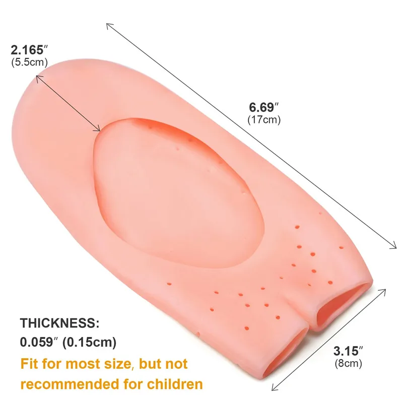 2 шт./компл. Мягкие силиконовые Увлажняющие гелевые носки для ухода за ногами