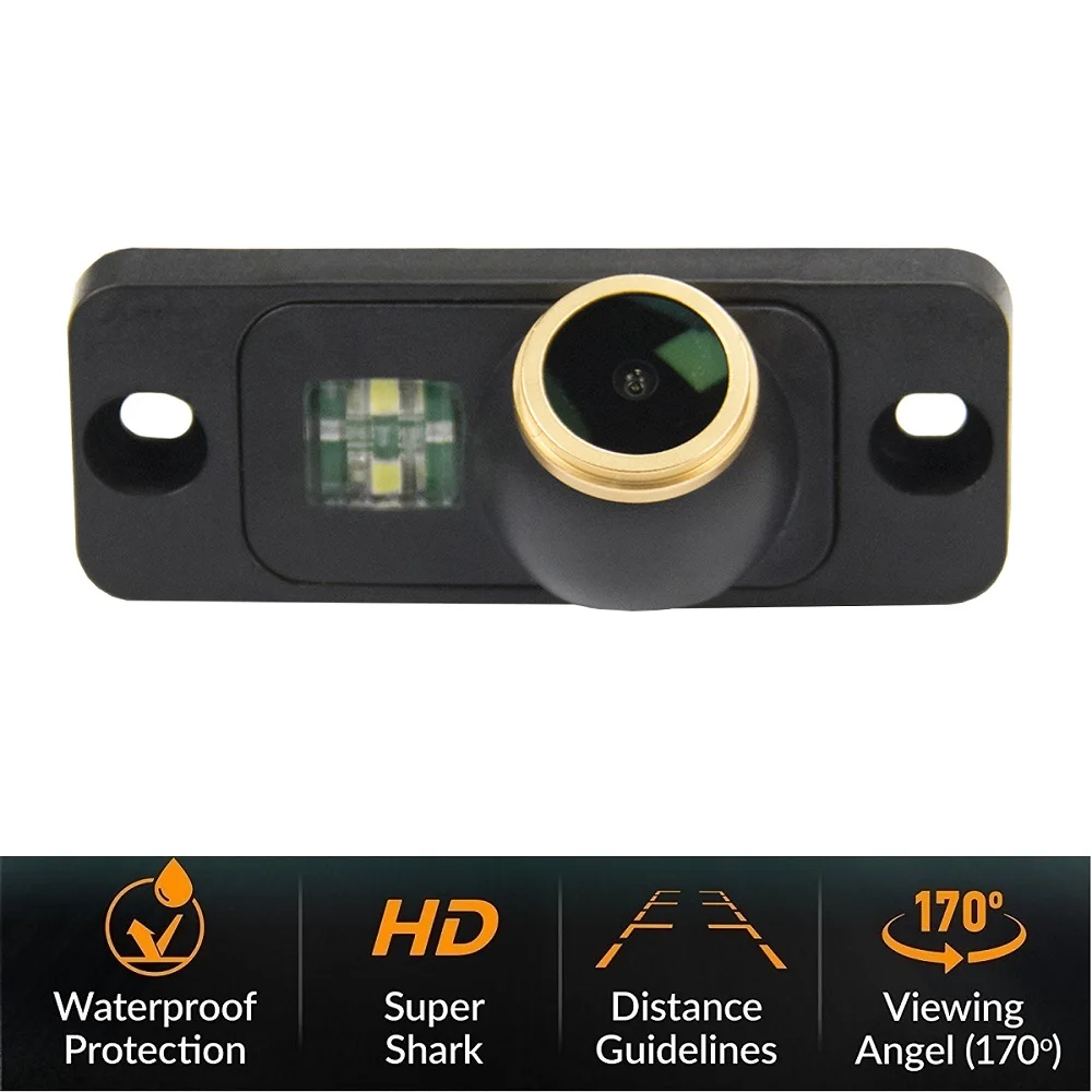 

HD 1280*720p Reversing Backup Camera for Mercedes W163 W164 ML ML320/ML350/ML400 ML500, Rear View Night Vison Golden Camera