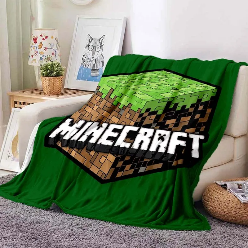 Классическое игровое одеяло M-Craft Sandbox Pixel чехол для дивана мягкое пушистое