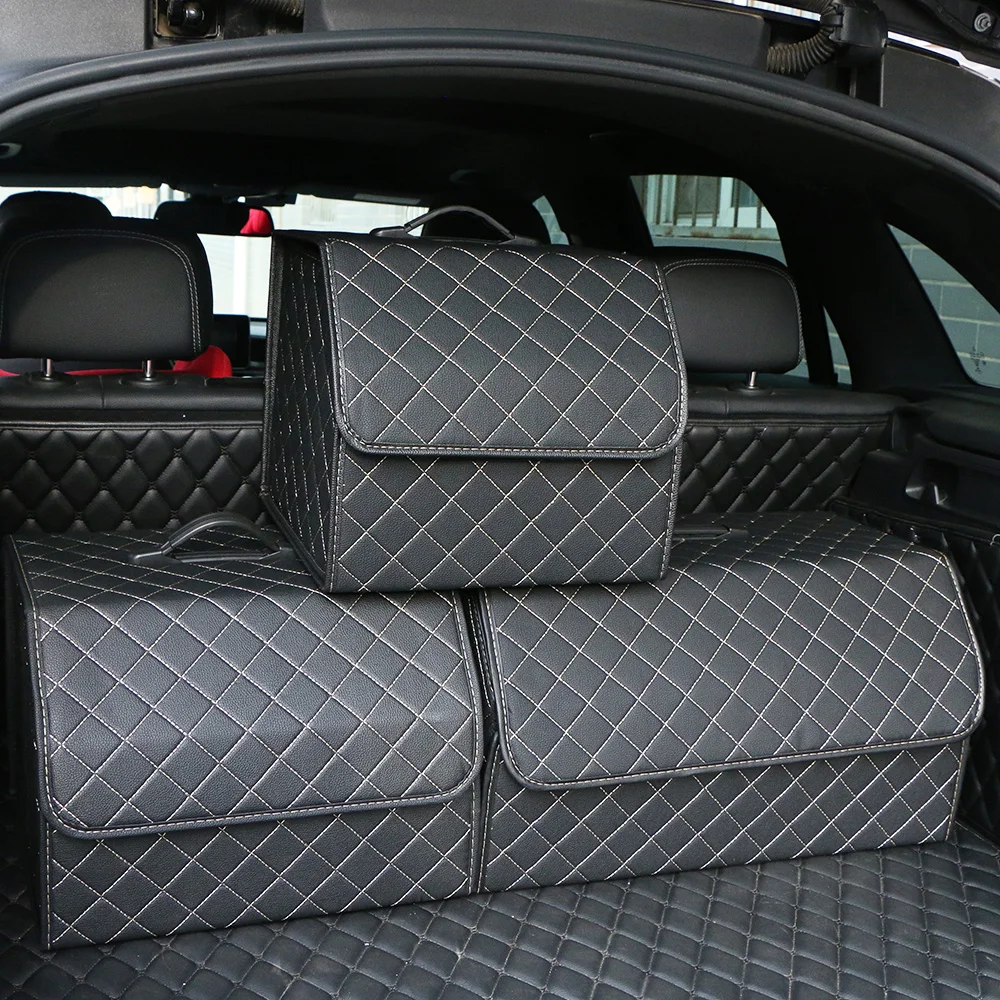 

Органайзер для багажника автомобиля, складная кожаная коробка большой емкости для хранения инструментов в экстренных ситуациях