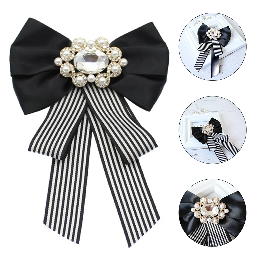 

Brooch Bow Pin Tie Collar Bowtie Brooches Women Bowknot Neck Necktie Shirt Ribbon Jewelryretro Pretie Jabot Costume Clothing